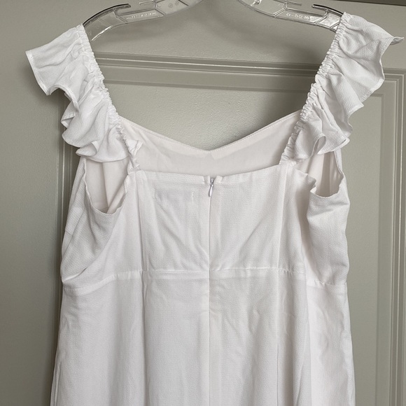 Women’s Dress And Now This White Solid Sweetheart Neck Ruffled Pullover Size 0X - Picture 5 of 5